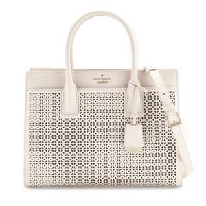 kate spade new york laser-cut leather satchel bag